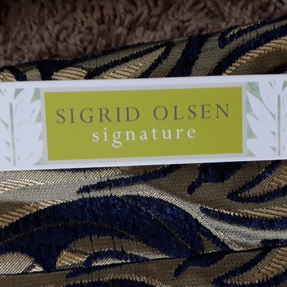 Sigrid Olsen Signature Open Front Blazer Coat Jacket Indigo Combo NWT size M - Picture 4 of 13